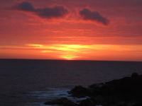 Sonnenuntergang heute in Guindaste, Candalária, Ilha do Pico, Azoren.