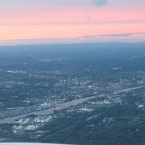 Anflug auf Albany