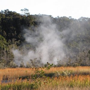 Schwefeldämpfe bei Volcano