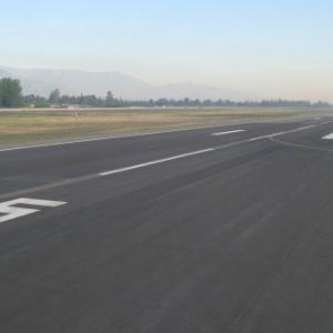 Umdrehen am Ende der Runway