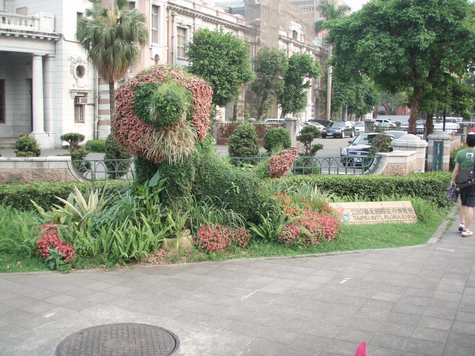 Blumenschmuck in Taipeh