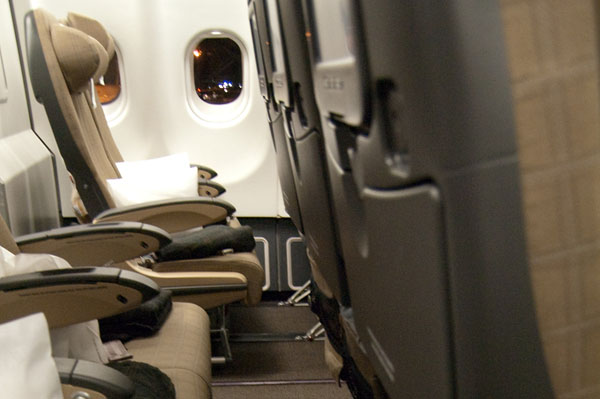Economy Class - Blick quer durch die Kabine
