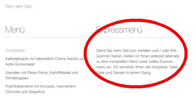 Expressmenue
