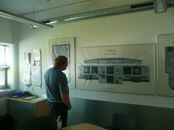 fly beim Studium des Main Instument Panels